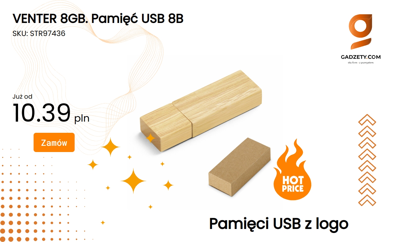 VENTER 8GB. Pamięć USB 8B Pamięć USB VENTER o pojemności 8 GB