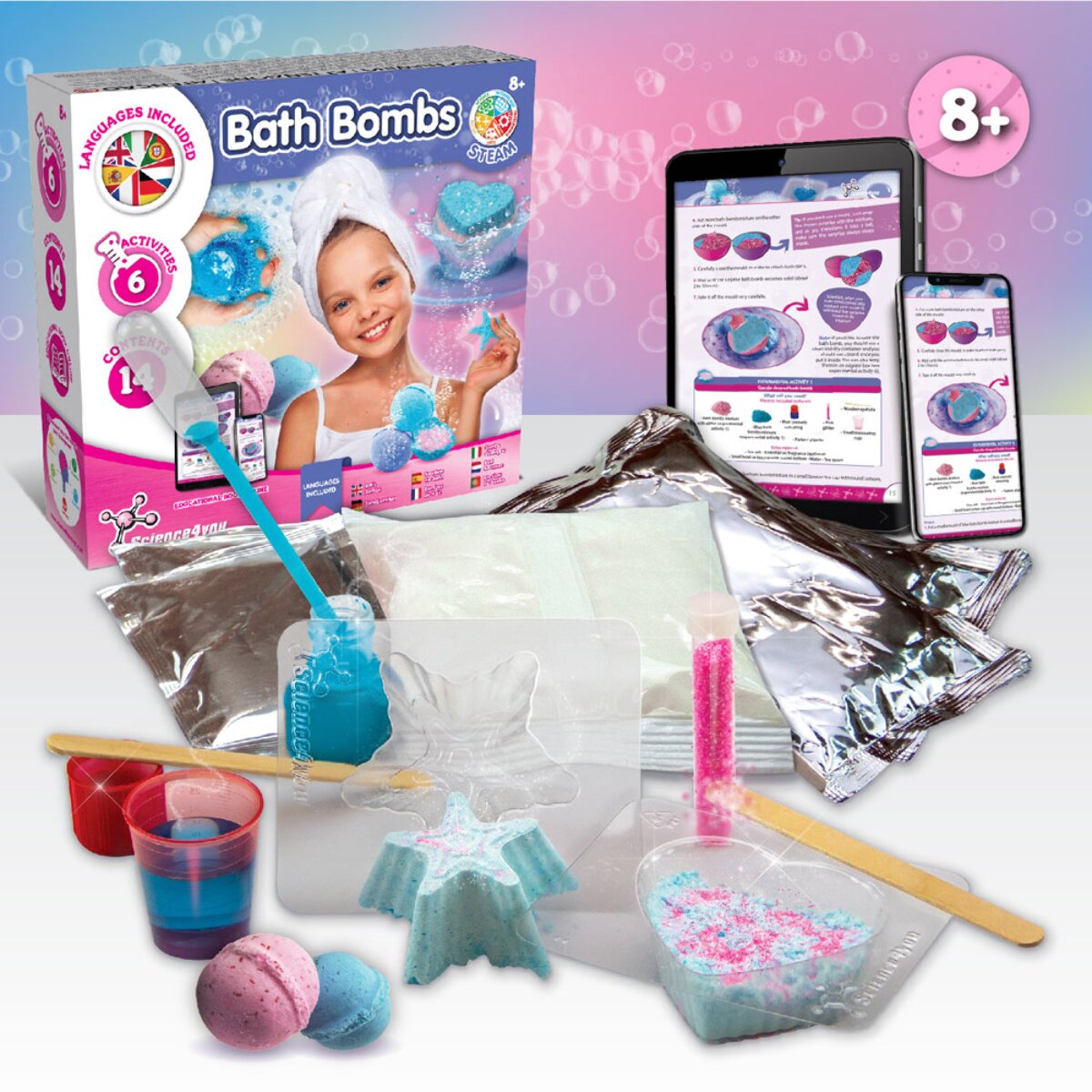 Bath Bombs Kit I Gra edukacyjna dla dzieci