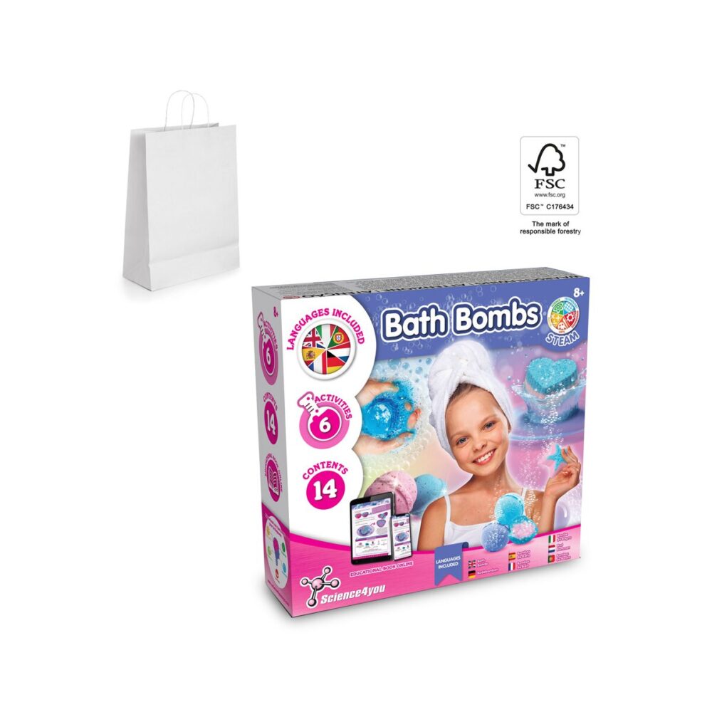 Bath Bombs Kit II Gra edukacyjna dostarczana z papierową torebką prezentową (90 g/m²)
