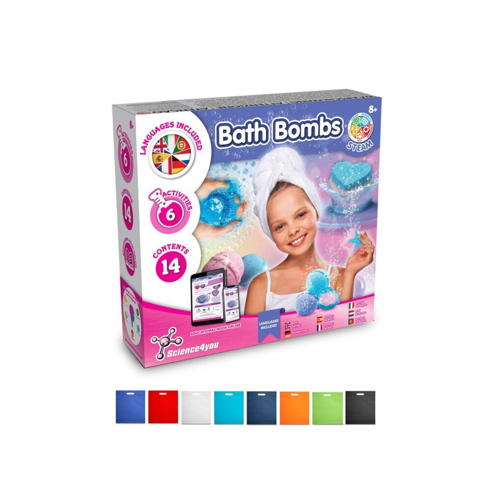 Bath Bombs Kit IV Gra edukacyjna dostarczany z torebką prezentową z włókniny (80 g/m²)
