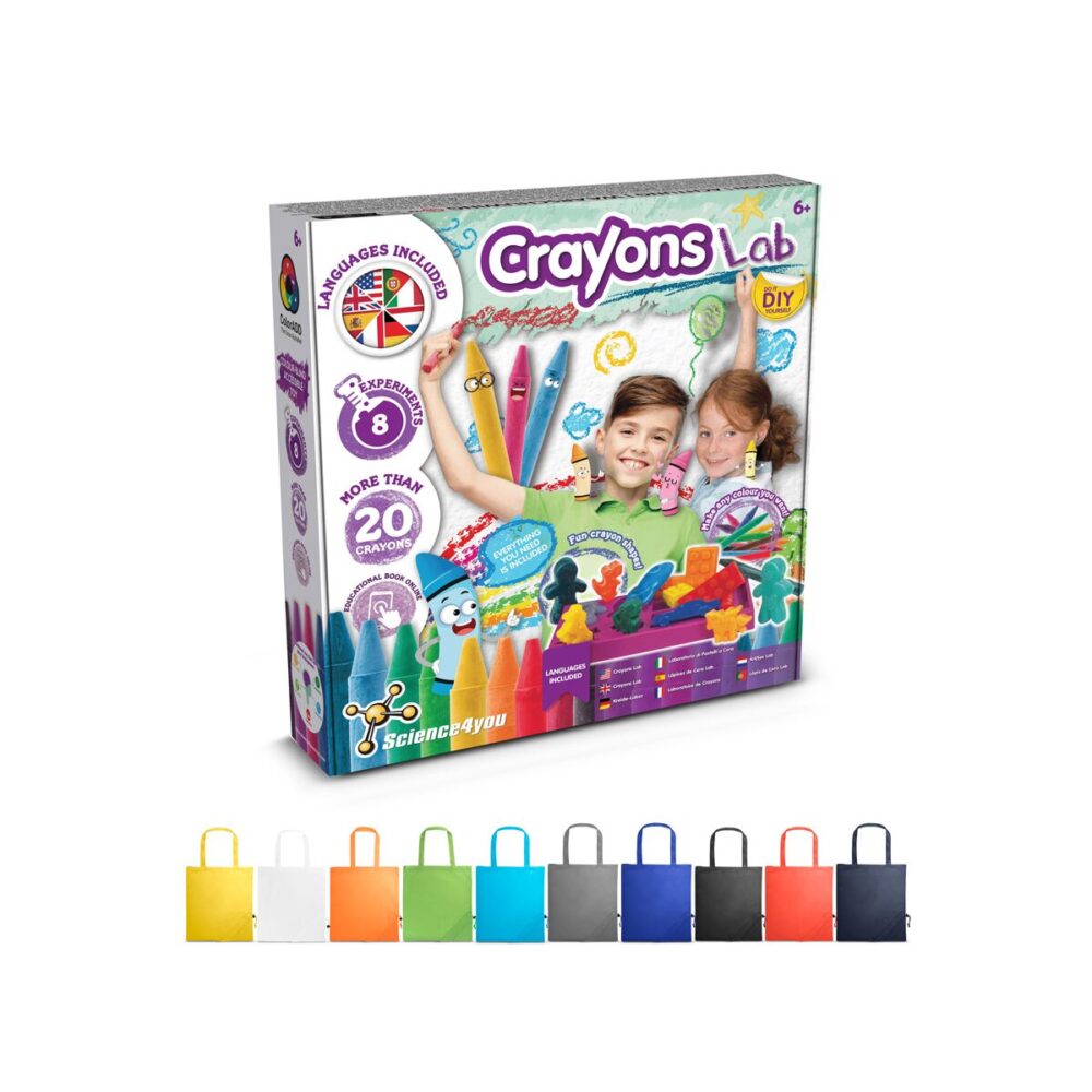 Crayon Factory Kit II Gra edukacyjna dostarczany ze składaną torbą prezentową 190T