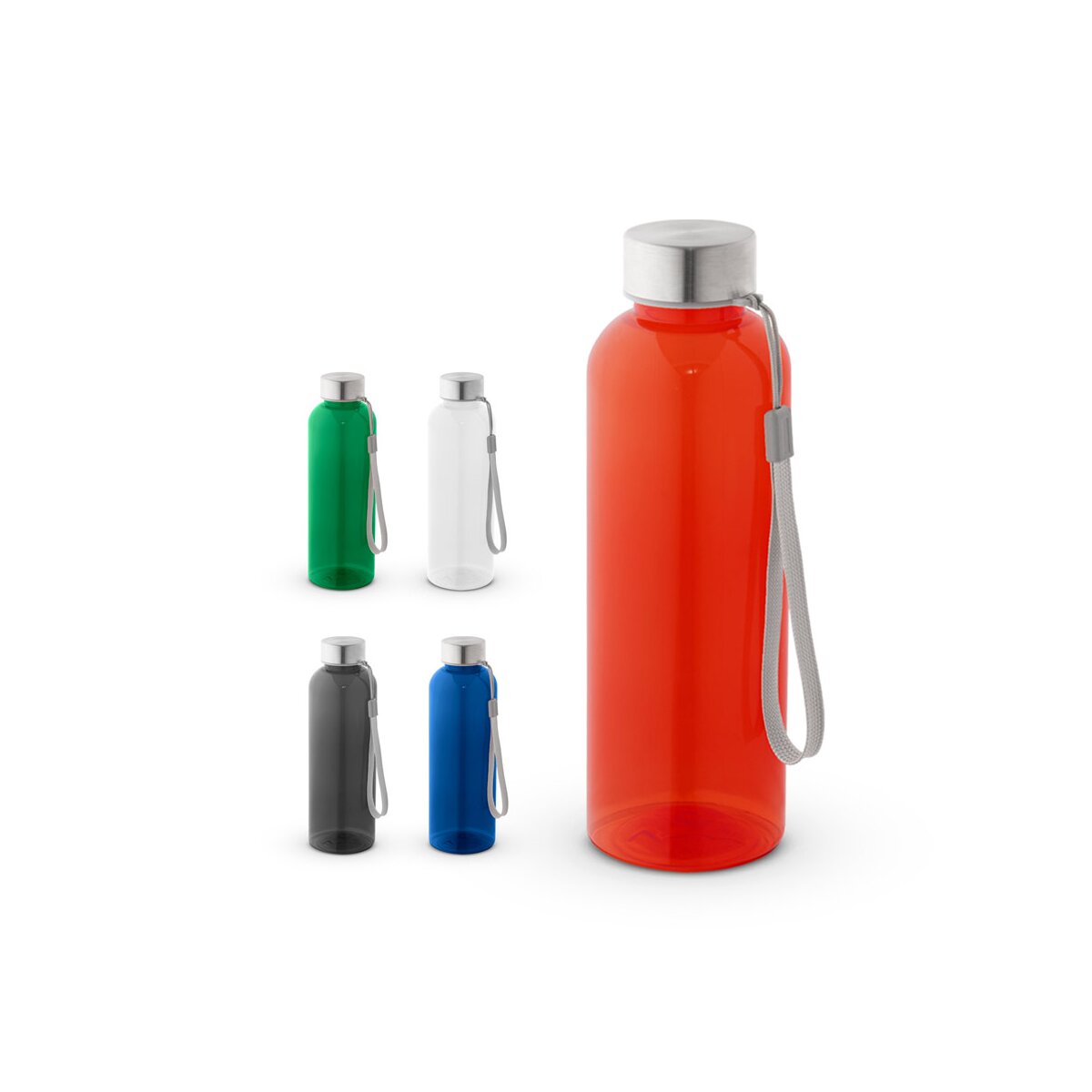 ENDERS M Butelka PET z recyklingu (100% rPET) z błyszczącym, półprzezroczystym wykończeniem 600 ml