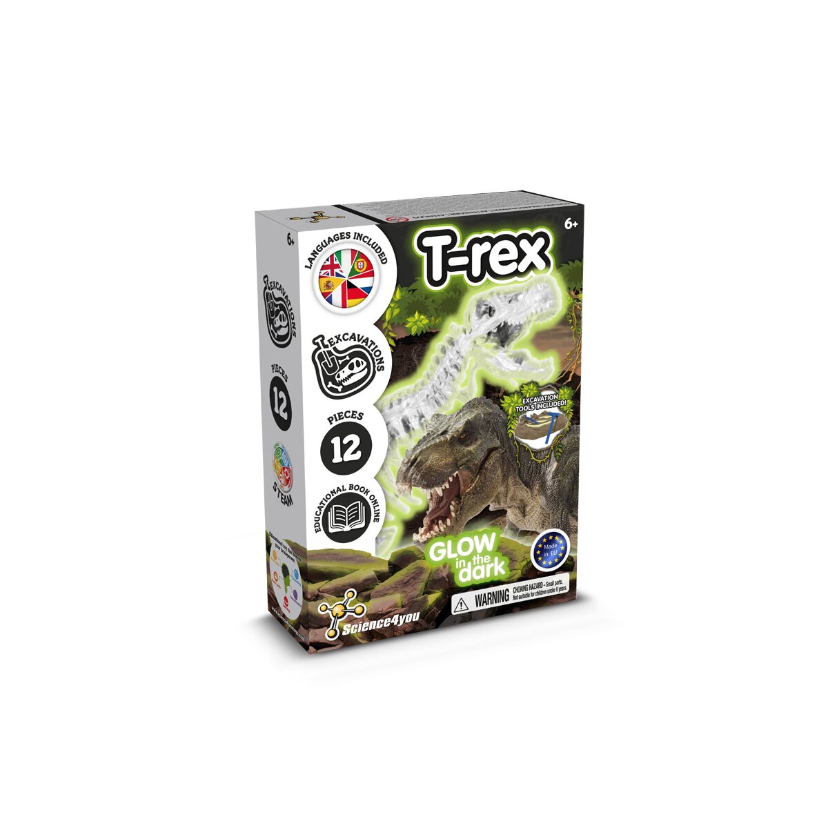 Fossil Excavation Kit IV Gra edukacyjna dostarczany z torebką prezentową z włókniny (80 g/m²)