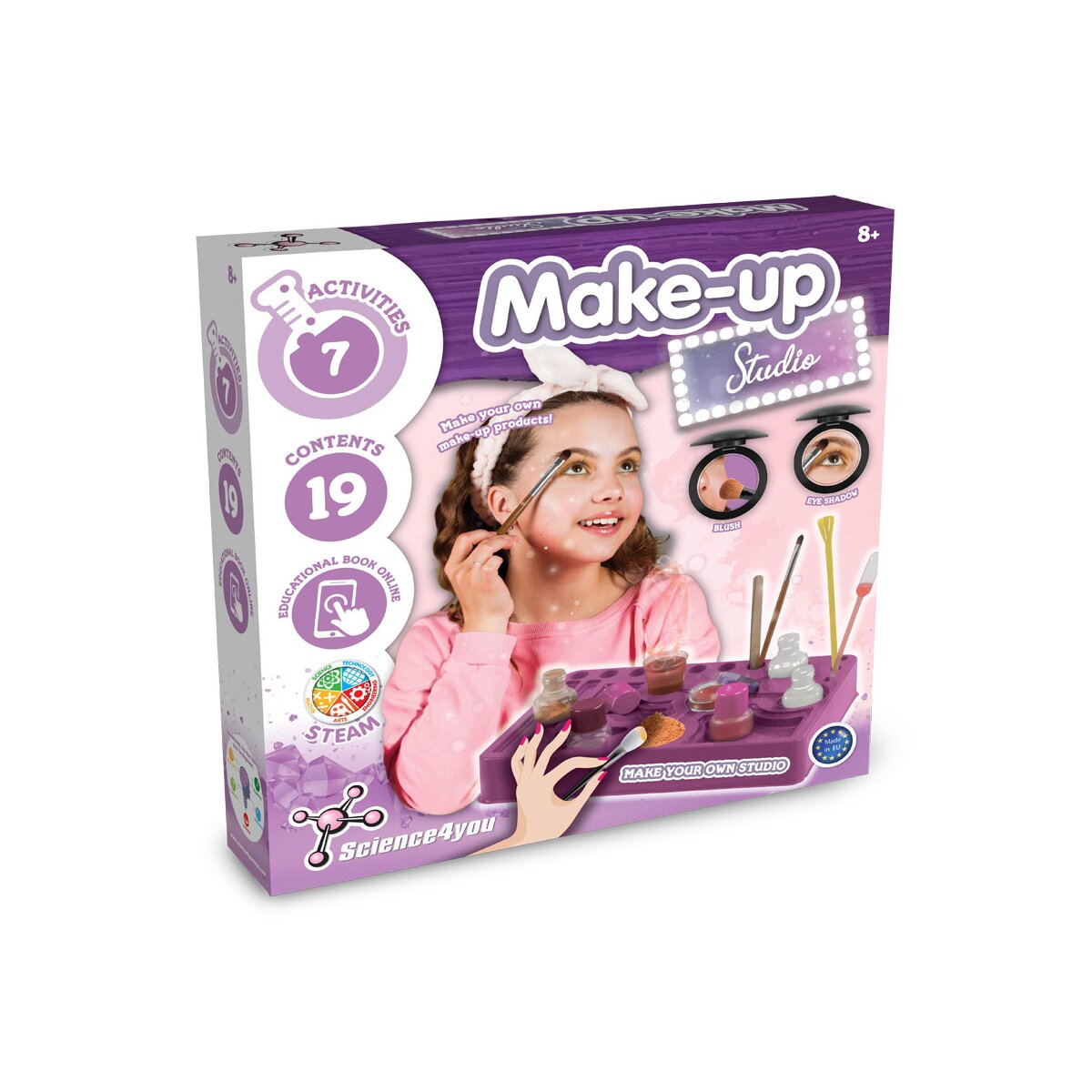 Makeup Studio Kit III. Gra edukacyjna dostarczany z papierową torebką prezentową (100 g/m²) - Biały
