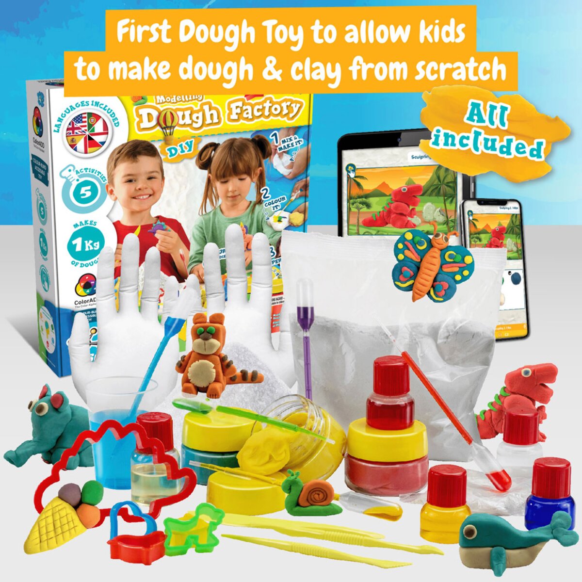 Modeling Dough Factory Kit II Gra edukacyjna dostarczany ze składaną torbą prezentową 190T