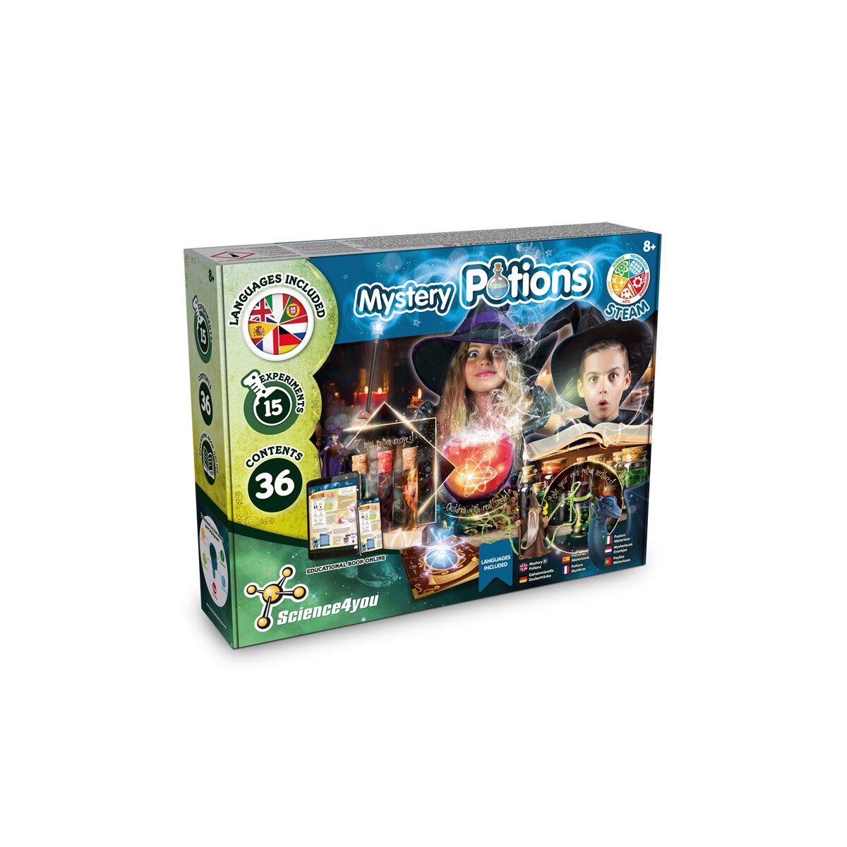 Mystery Potions Kit III. Gra edukacyjna dostarczana z papierową torebką prezentową (115 g/m²) - Naturalny