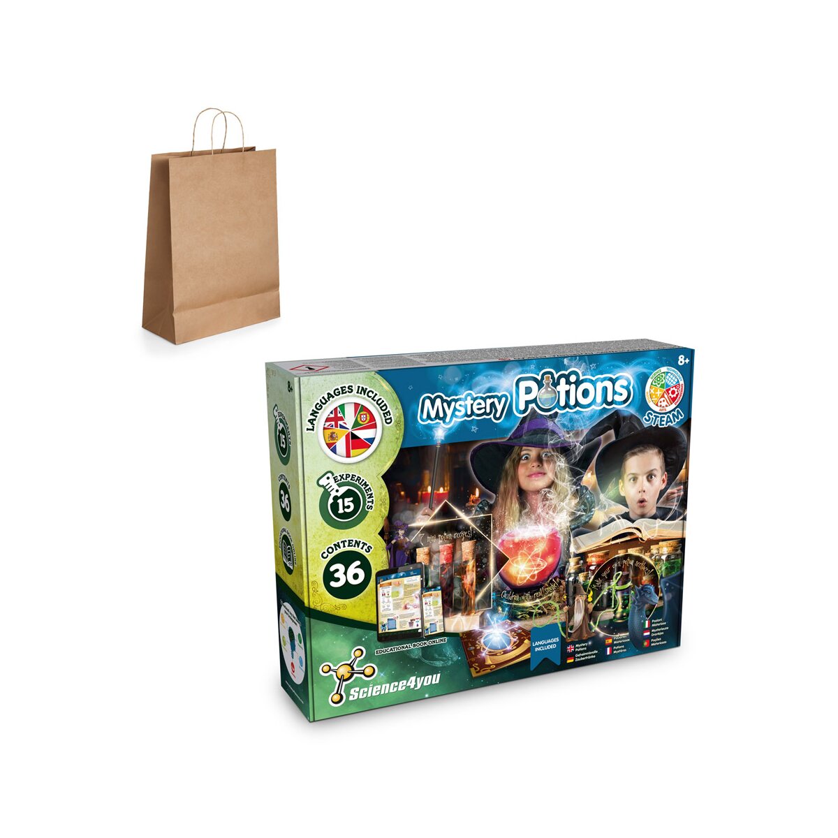 Mystery Potions Kit III Gra edukacyjna dostarczana z papierową torebką prezentową (115 g/m²)