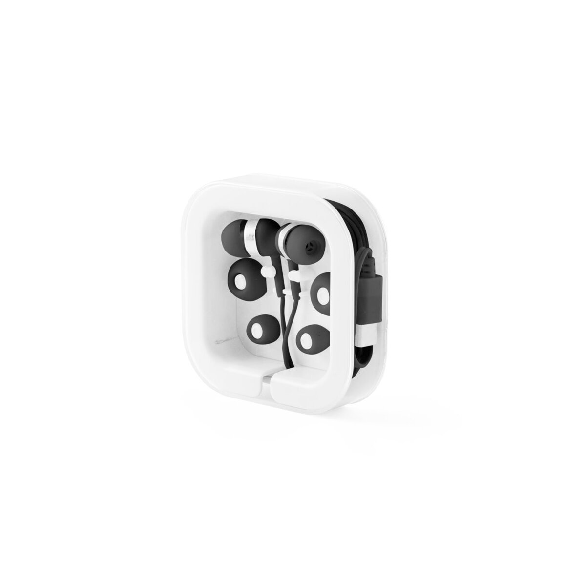 PRESLEY. Słuchawki douszne z 1.2-metrowym kablem USB-C i wbudowanym mikrofonem ABS - Czarny
