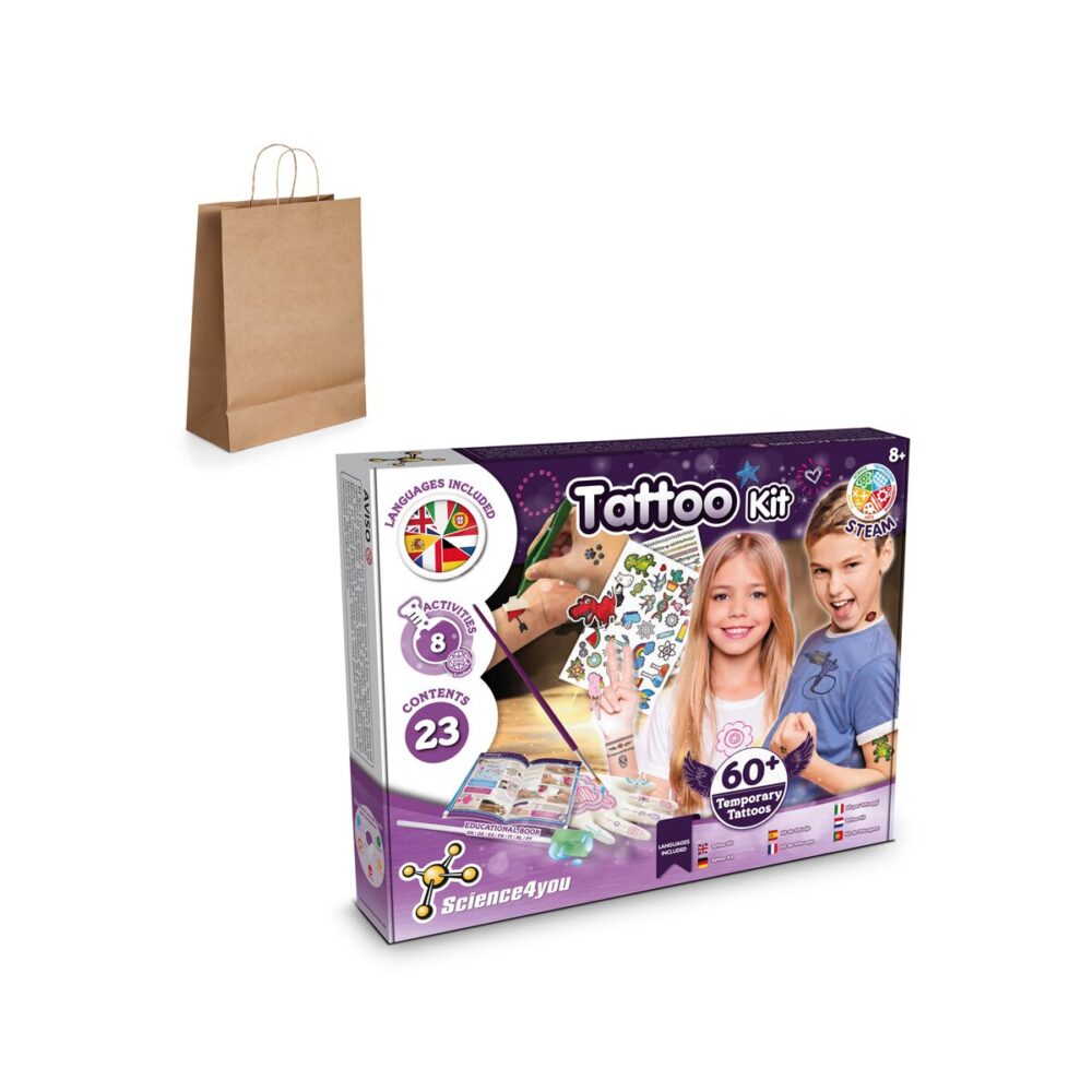 Tattoo Factory Kit III Gra edukacyjna dostarczana z papierową torebką prezentową (115 g/m²)
