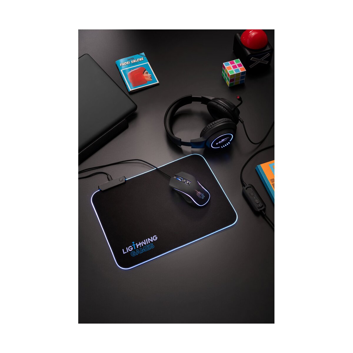 Thorne Headset RGB Słuchawki ABS z 2-metrowym kablem, mikrofonem i diodami LED RGB