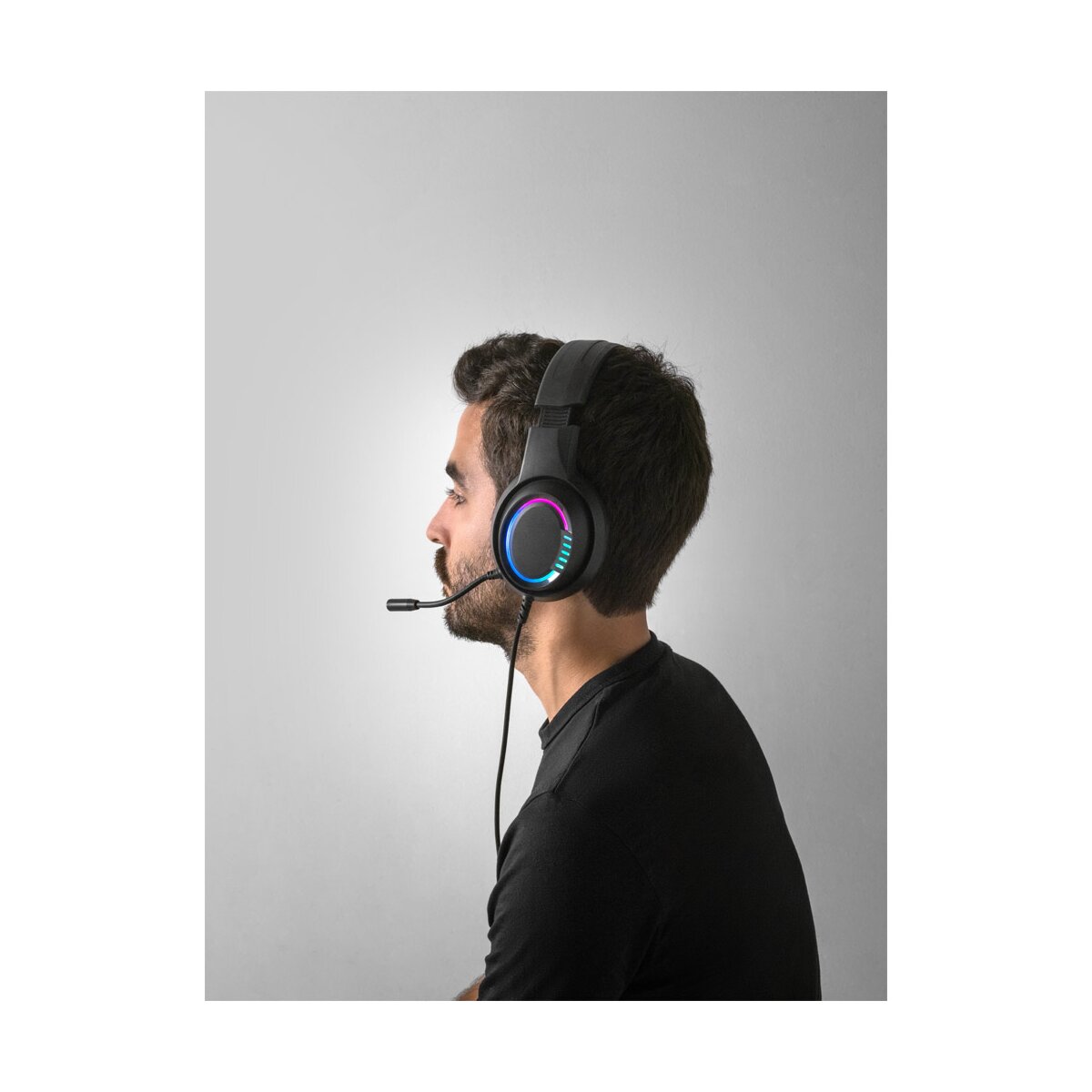 Thorne Headset RGB Słuchawki ABS z 2-metrowym kablem, mikrofonem i diodami LED RGB