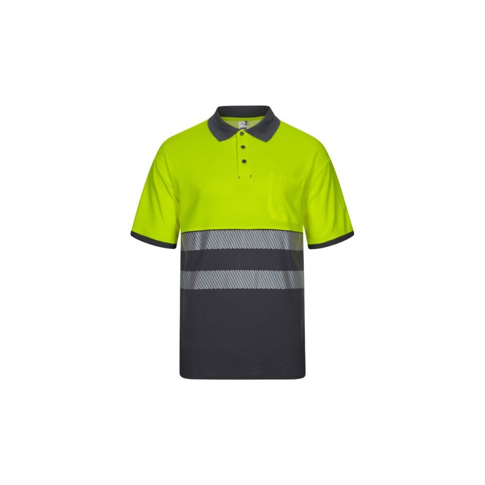 VL ACHELOUS. Dwukolorowa koszulka polo piqué (150 g/m²) z krótkim rękawem
