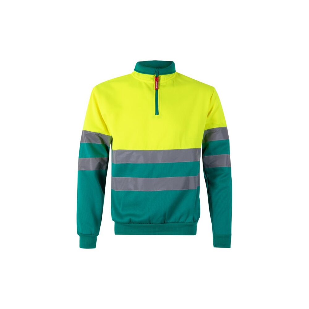 VL THOR. Dwukolorowa bluza (300 g/m²) z polaru poliestrowego (100%) - Zielony