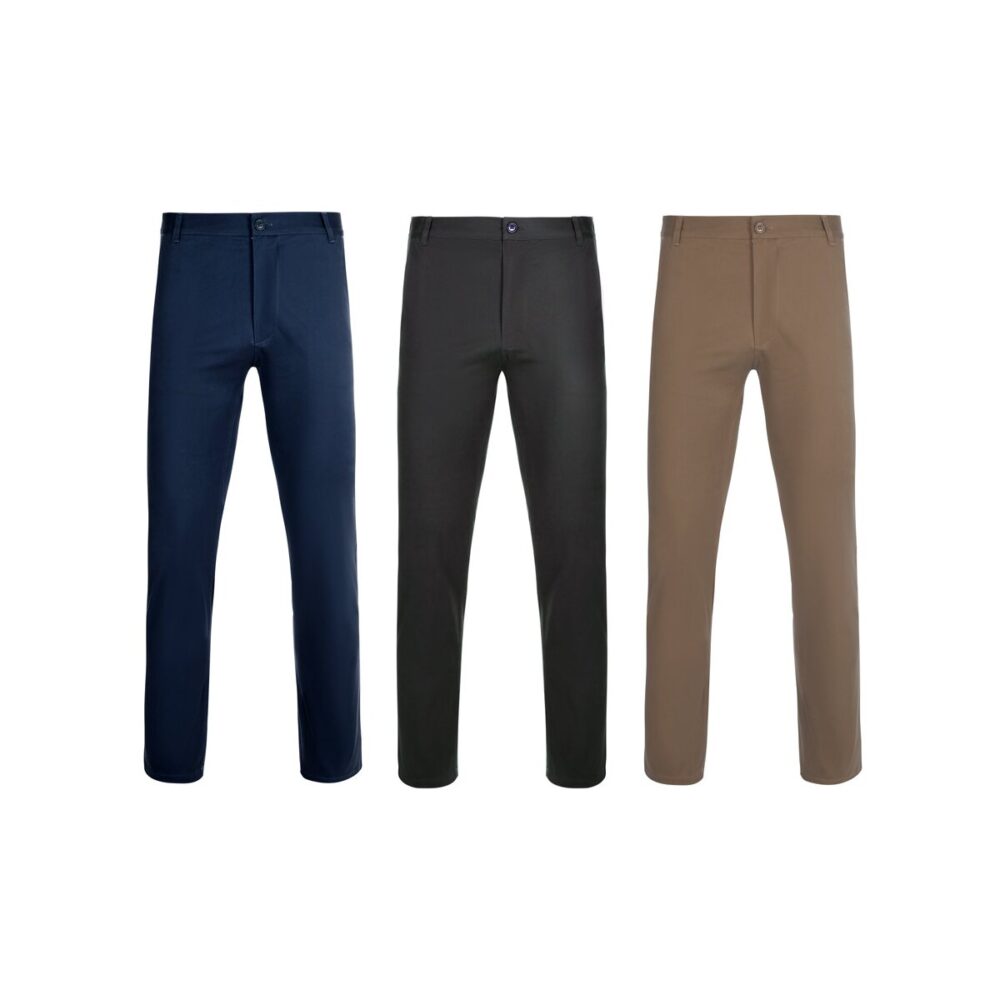 VL VISHNU Elastyczne spodnie chino unisex (260 g/m²) z bawełny (98%) i elastanu (2%)