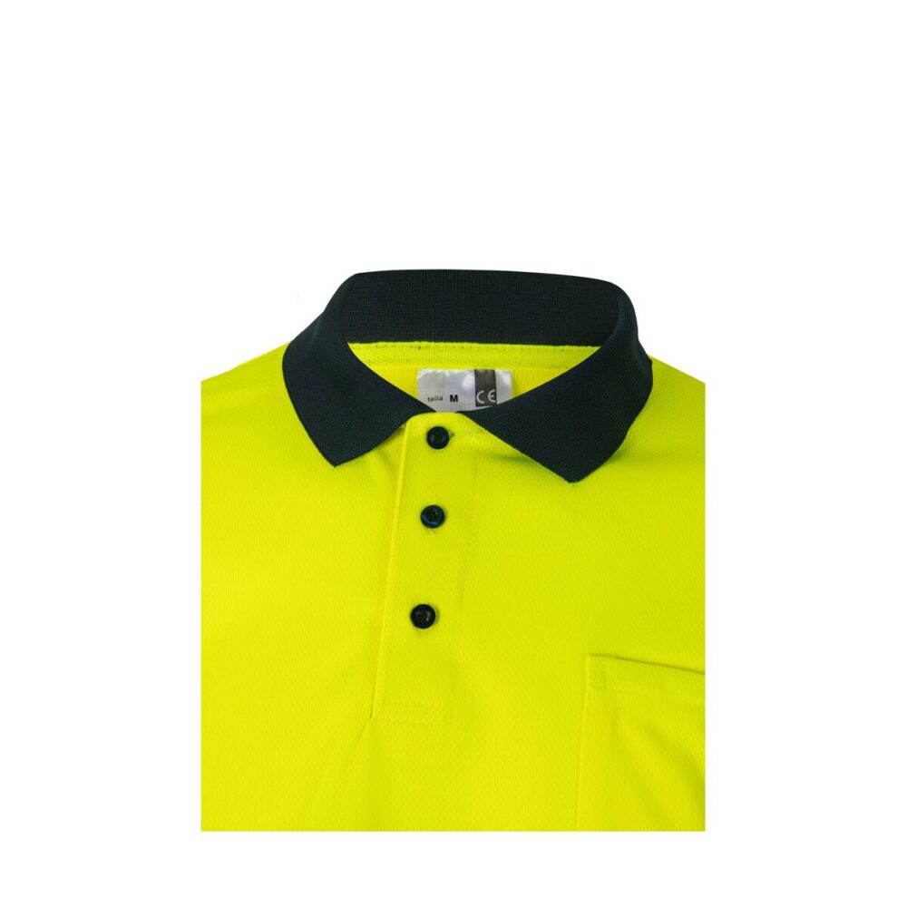 VL VULCAN LARGE Dwukolorowa koszulka polo w ptasie oczy (160 g/m²) z długim rękawem, poliester (100%)
