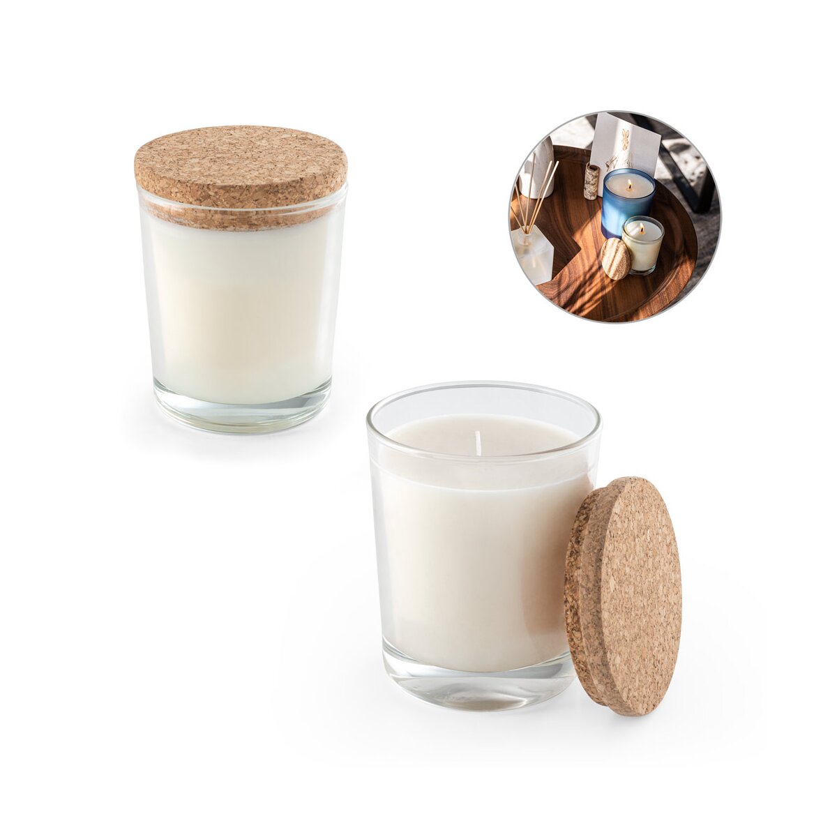 ZEN 180 Aromatyczna świeca w szklanym kubku z korkową pokrywką 180 g