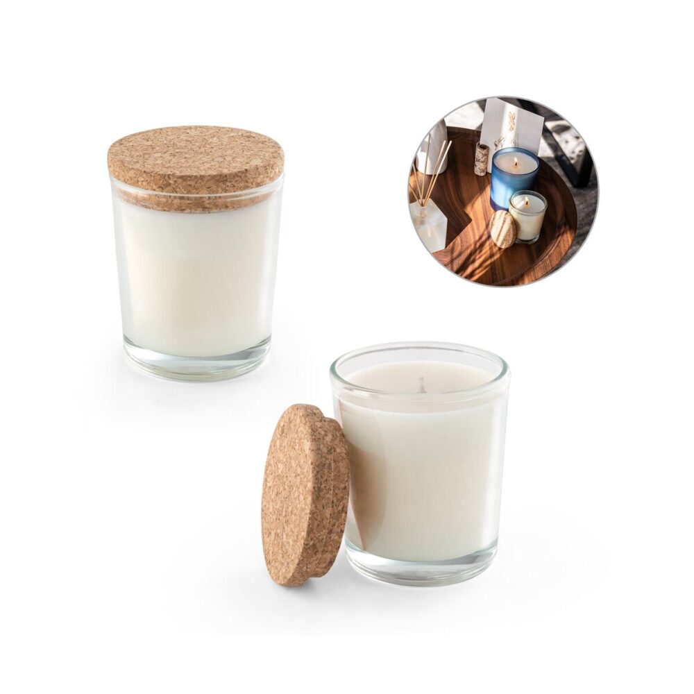 ZEN 80 Aromatyczna świeca w szklanym kubku z korkową pokrywką 80 g