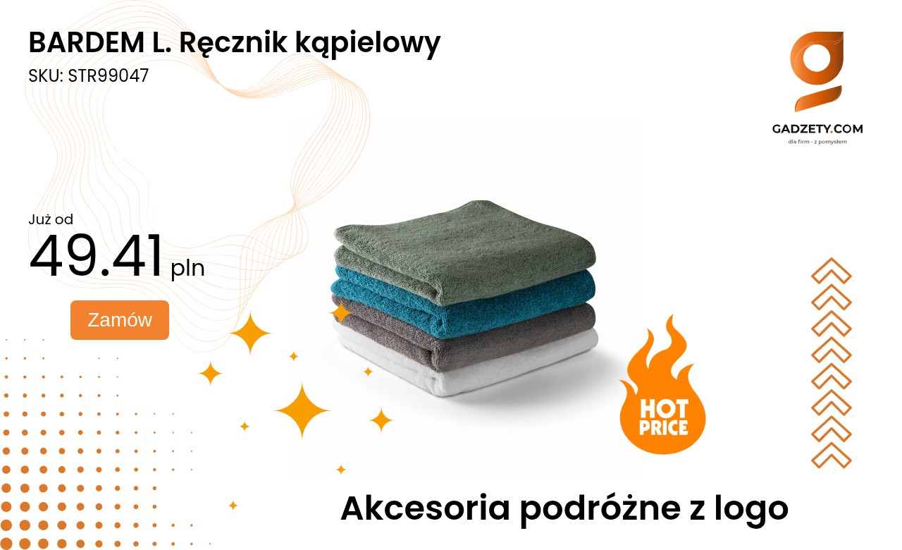 Ręcznik kąpielowy BARDEM L w kolorze białym
