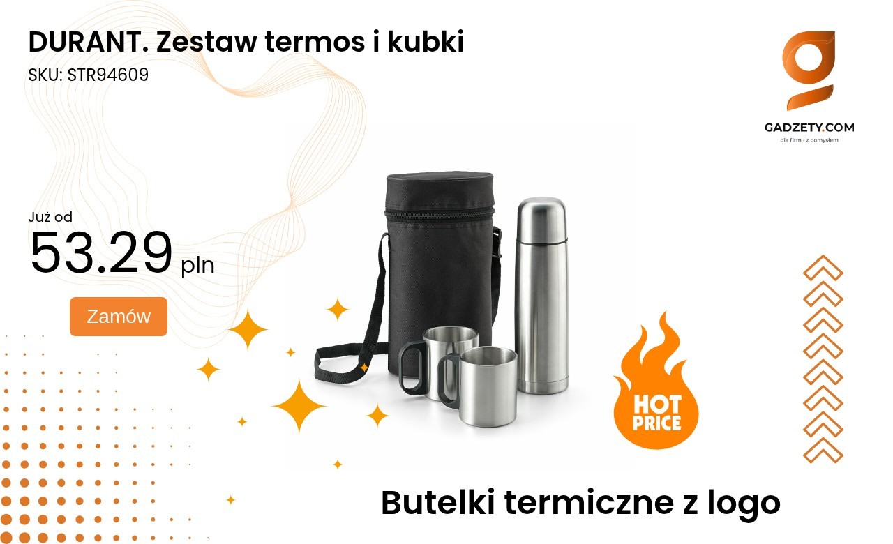 Zestaw termos i kubki marki Durant
