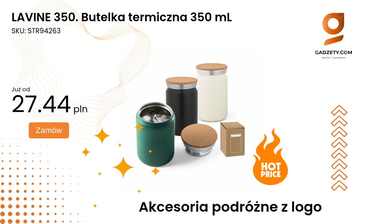 Butelka termiczna LAVINE 350 o pojemności 350 mL