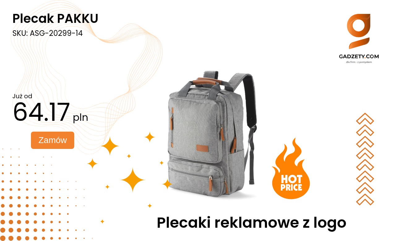 Zdjęcie plecaka PAKKU w kolorze czarnym