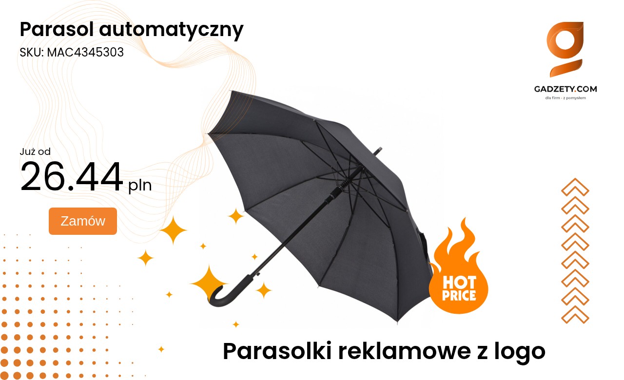 Parasol automatyczny Czarny parasol automatyczny o wysokiej jakości