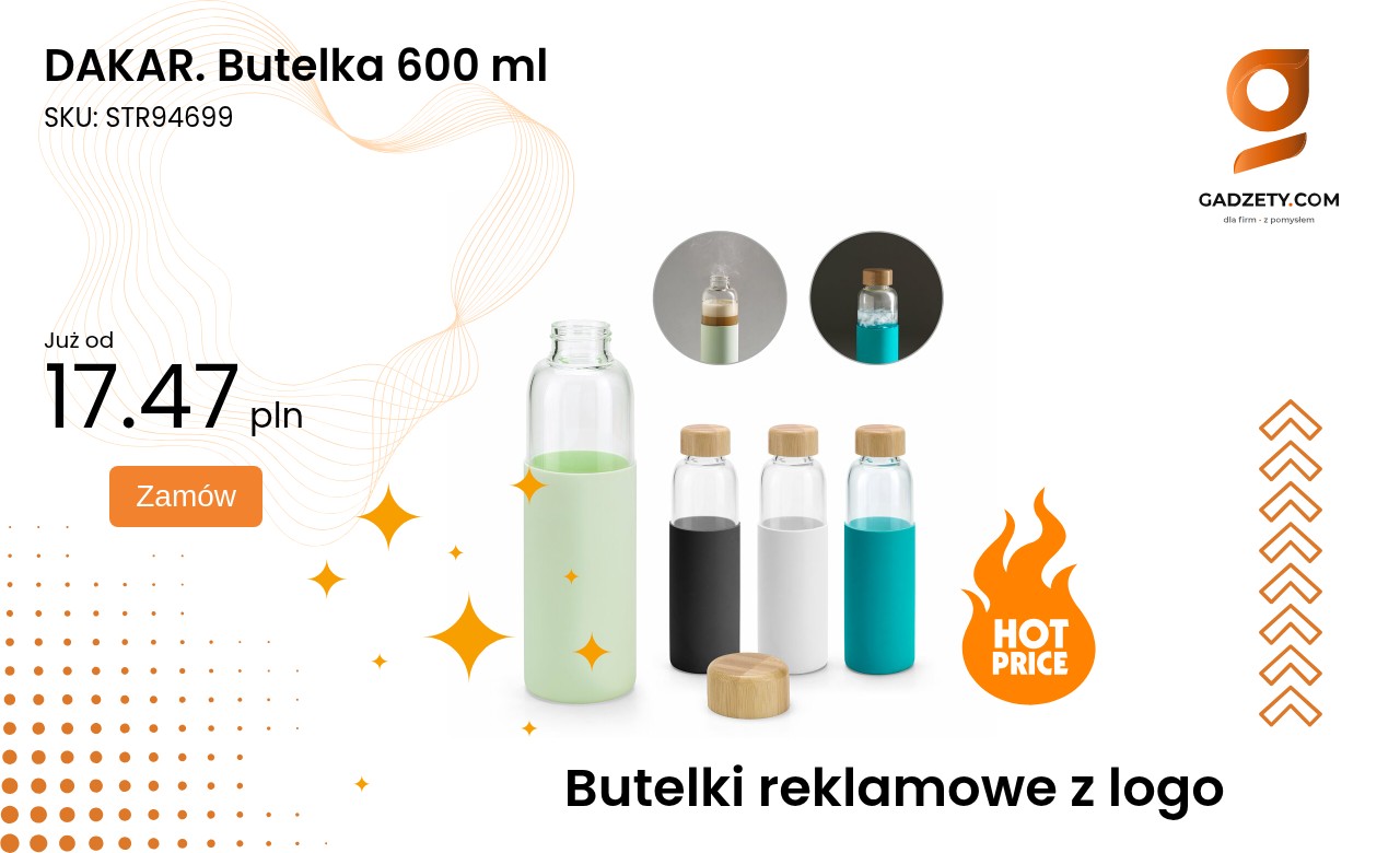 DAKAR. Butelka 600 ml Butelka DAKAR o pojemności 600 ml
