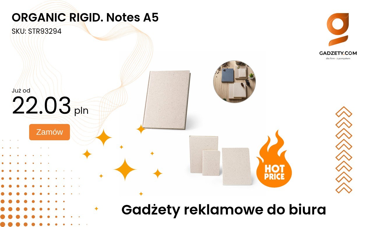 ORGANIC RIGID. Notes A5 Notatnik w formacie A5 z serii ORGANIC RIGID