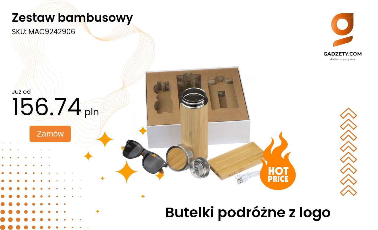 Ekologiczny zestaw bambusowy do kuchni