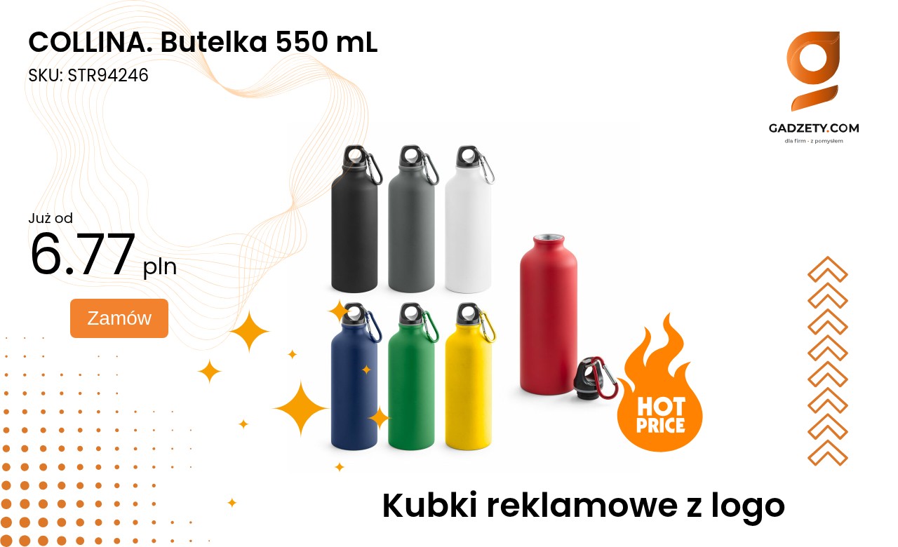 COLLINA. Butelka 550 mL Butelka COLLINA o pojemności 550 mL