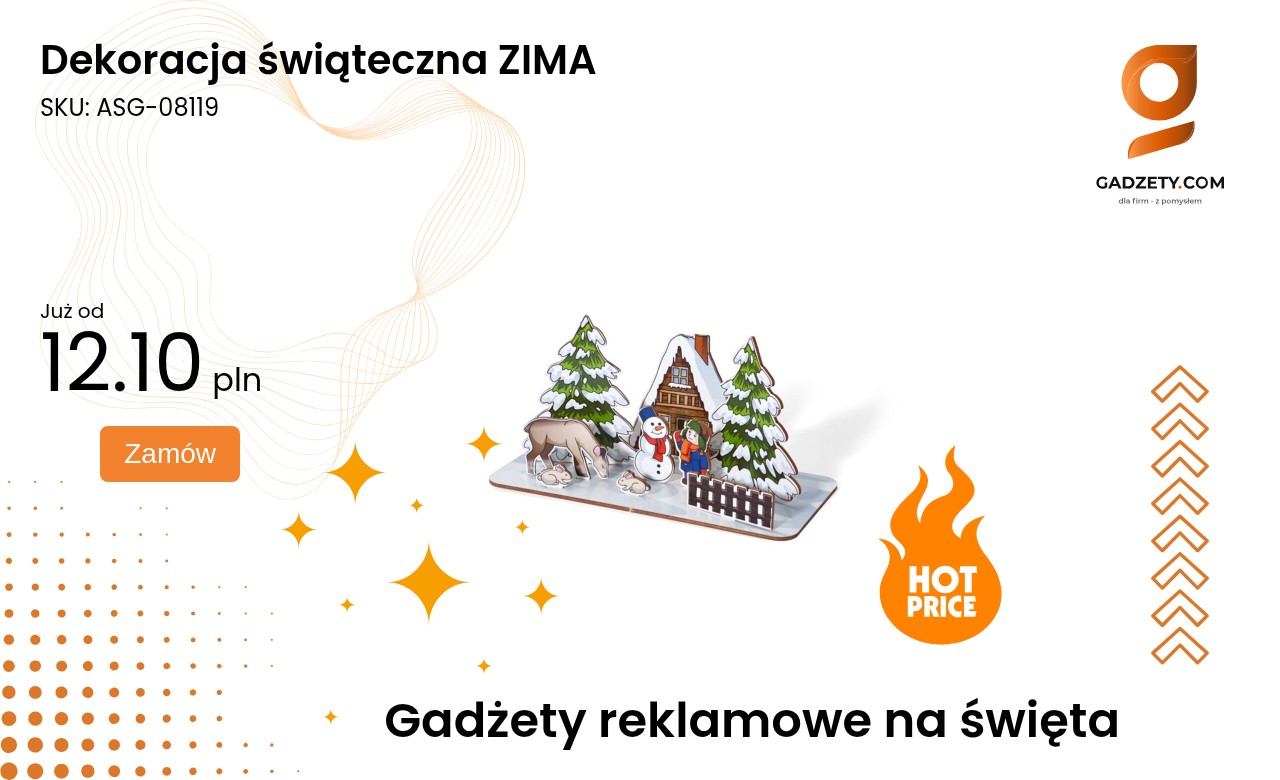Dekoracja świąteczna ZIMA Dekoracja świąteczna o tematyce zimowej