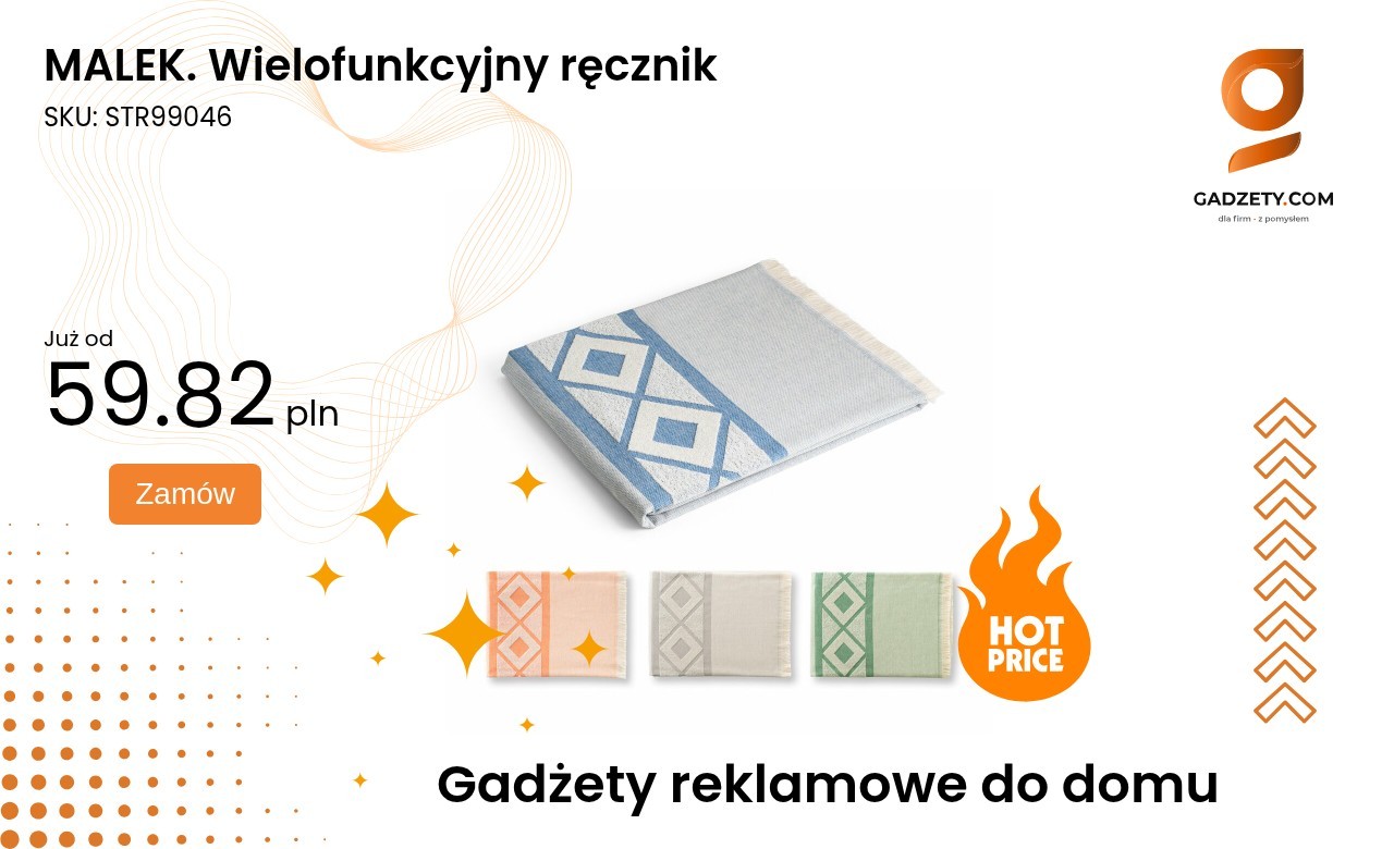 MALEK wielofunkcyjny ręcznik w różnych ustawieniach