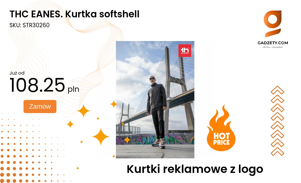 Kurtka softshell THC EANES w kolorze czarnym