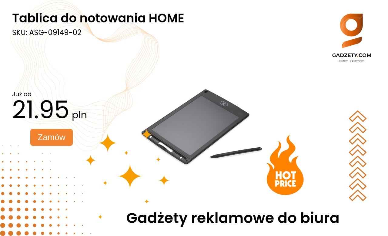 Tablica do notowania HOME Tablica do notowania oznaczona napisem HOME