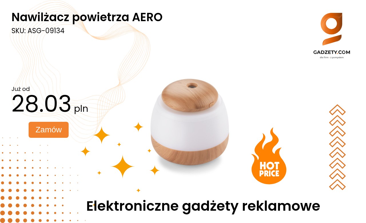 Nawilżacz powietrza AERO Nawilżacz powietrza AERO o nowoczesnym designie