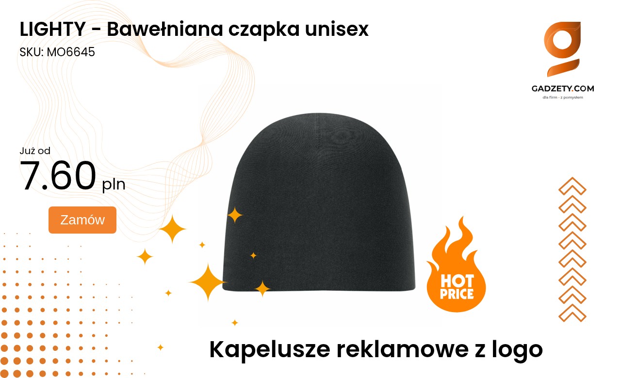 LIGHTY - Bawełniana czapka unisex Bawełniana czapka unisex LIGHTY