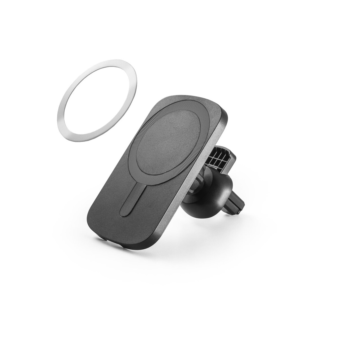 KOCH. Samochodowy uchwyt na smartfon z bezprzewodową ładowarką magnetyczną 15W ze ABS pochodzącego z recyklingu (100% rABS) 97168_103-d