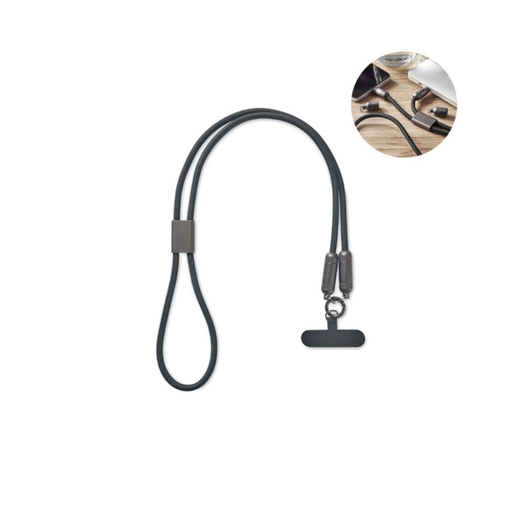 Smycz do telefonu z kablem 60W SHAKA mo2585-03