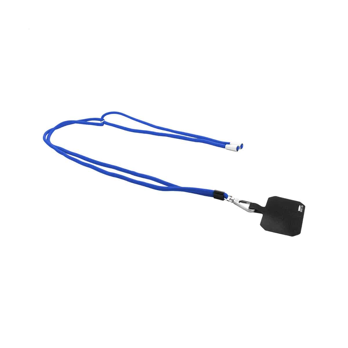 Corphon smycz RPET z uchwytem na telefon - niebieska