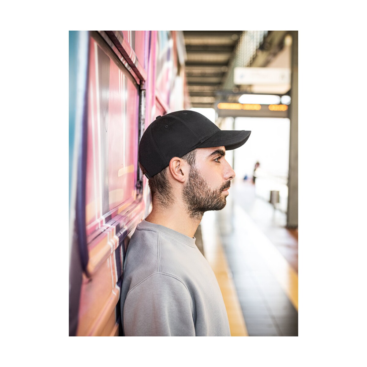 RYAN. Czapka wykonana w ze szczotkowanej bawełny (65% recyklingu) 99090_amb