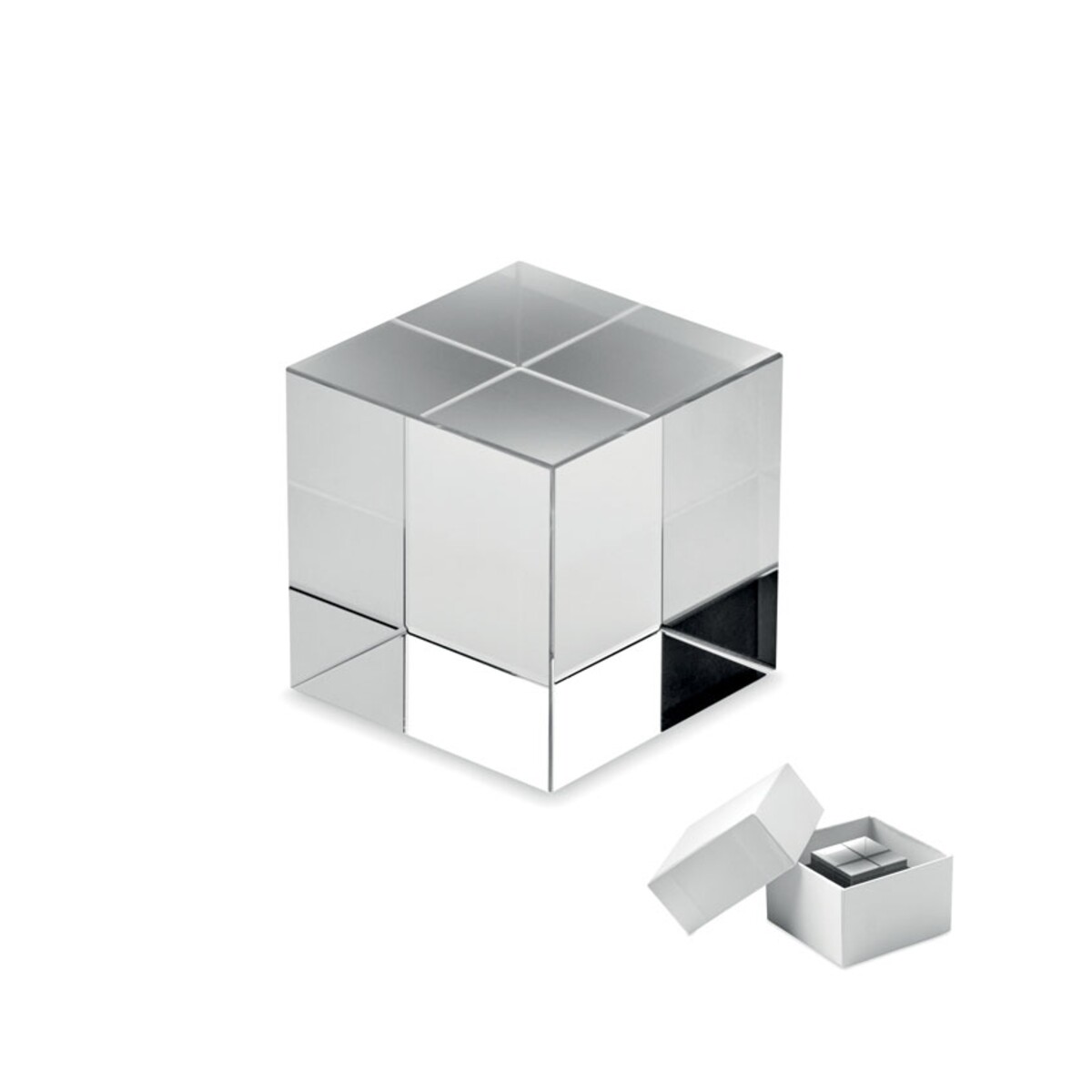 Szklana satuetka sześcian KUBEWARD mo2656-22