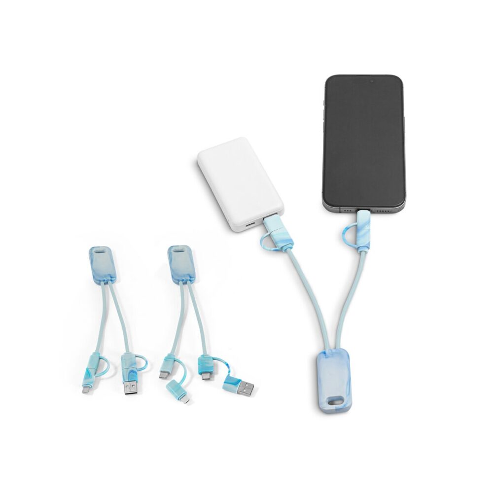 BERNERS. Superszybki kabel USB 6 w 1 wykonany w przetworzonego PET (100% rPET) 97191_set