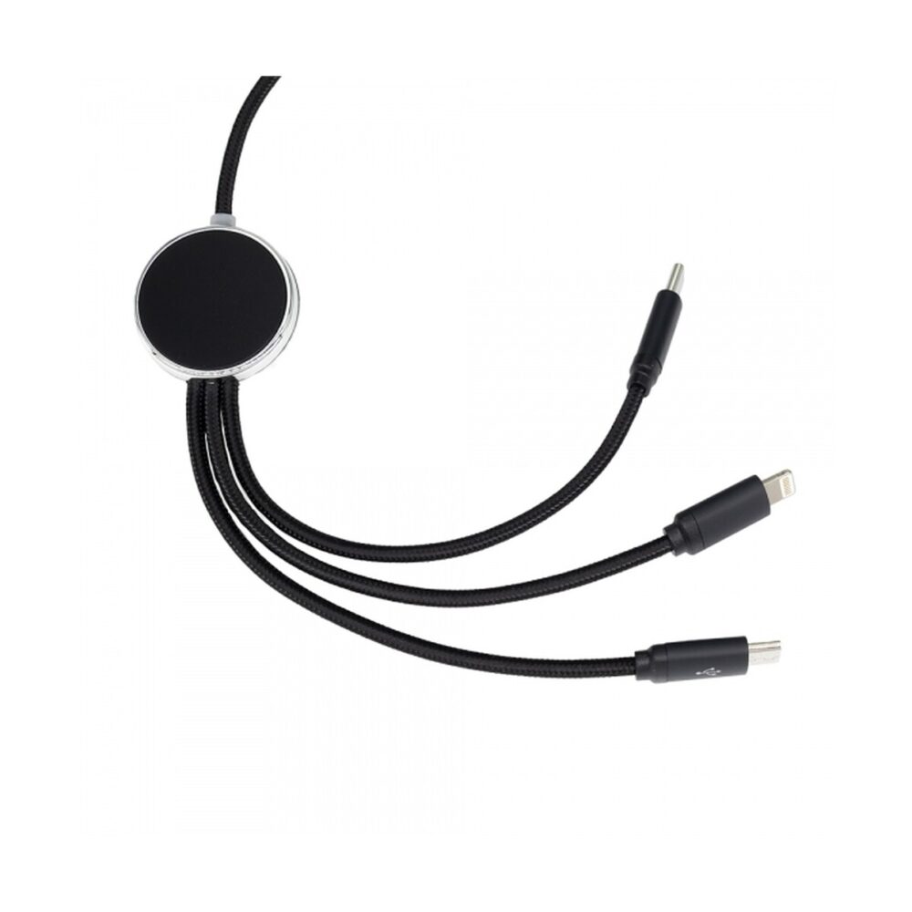 Kabel 3w1 z podświetlanym logo długi 120 cm, W201TG eg053403