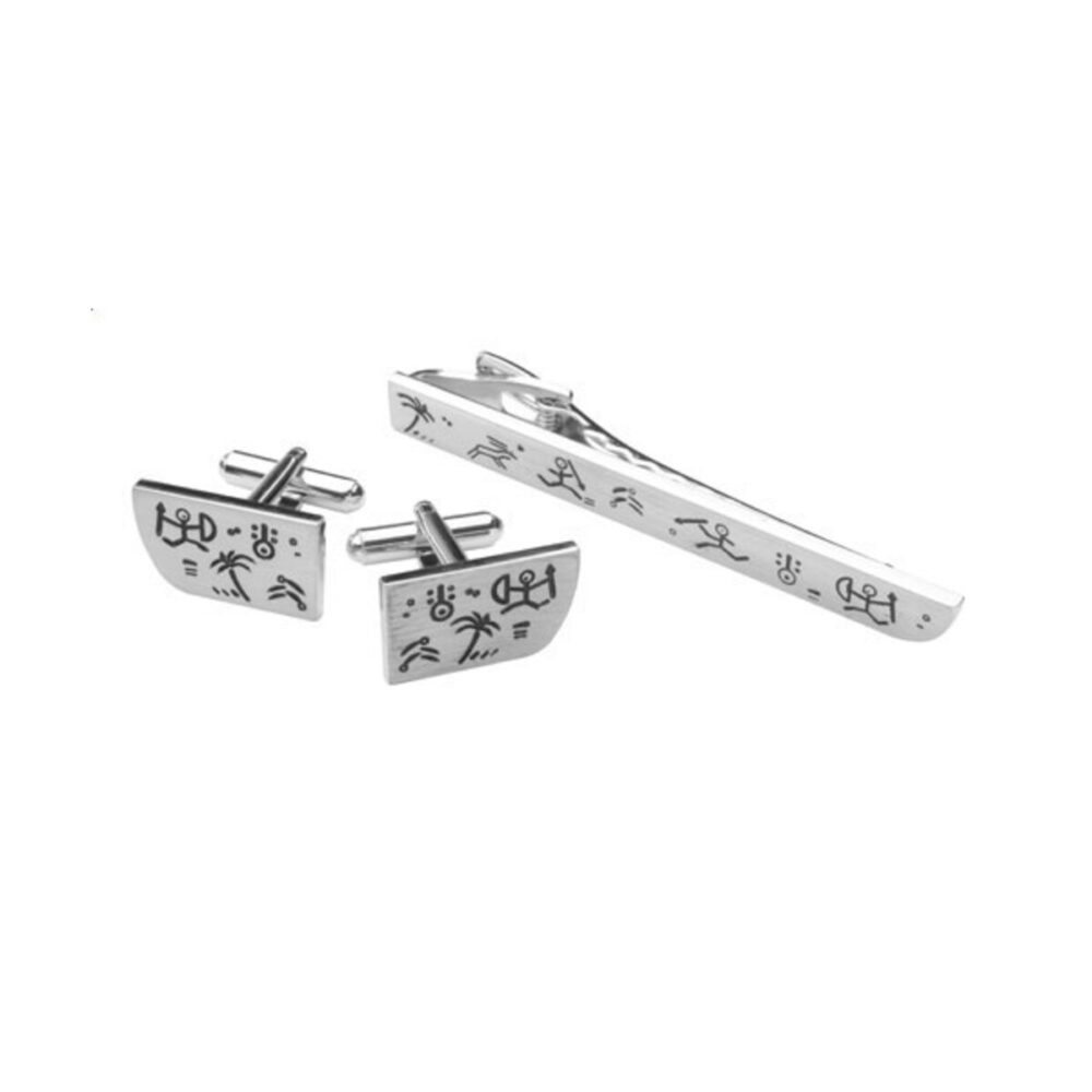 Tahiti Zestaw spinek do mankietów i krawatów AP1403-01A