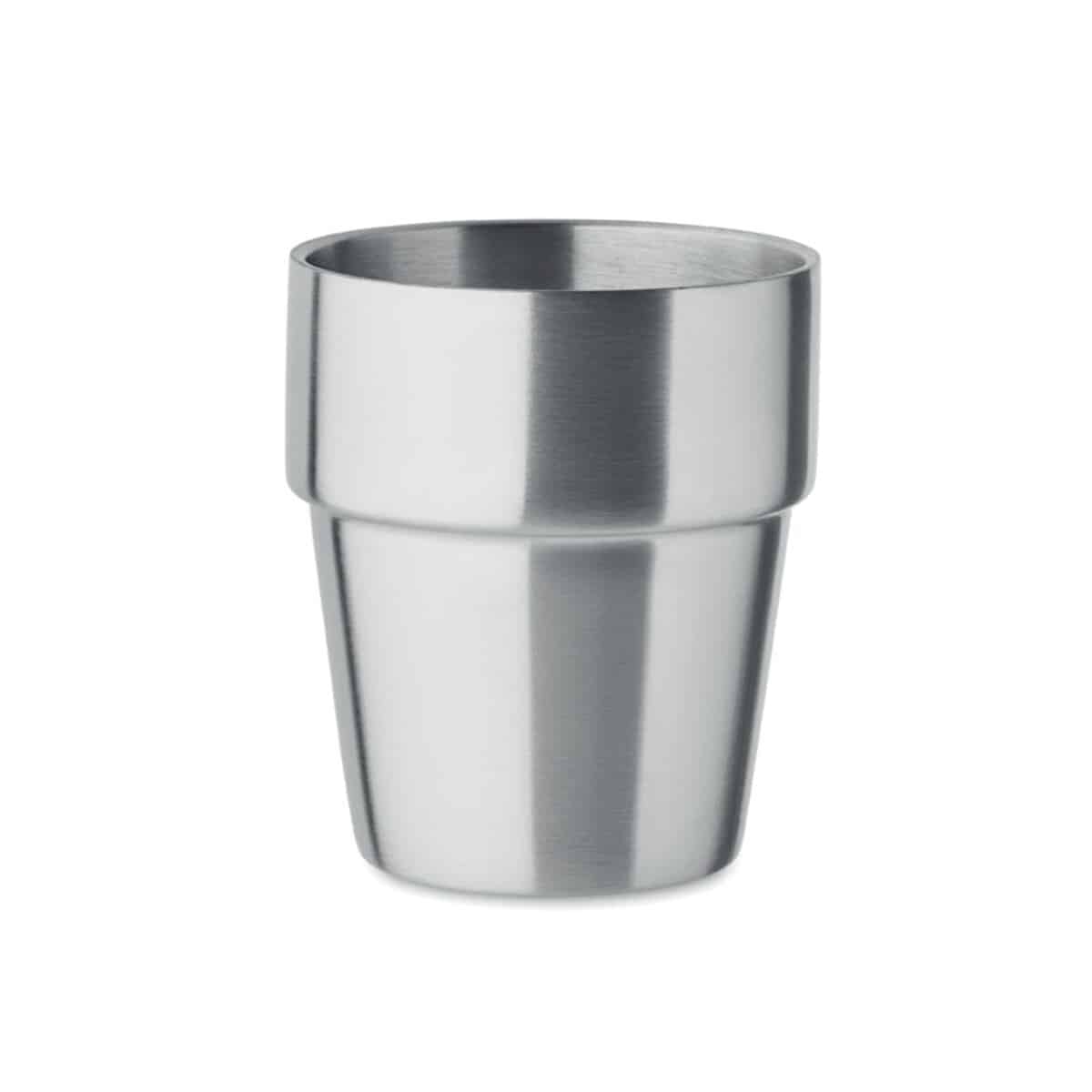 Kubek dwuścienny 250 ml ACERITO - srebrny