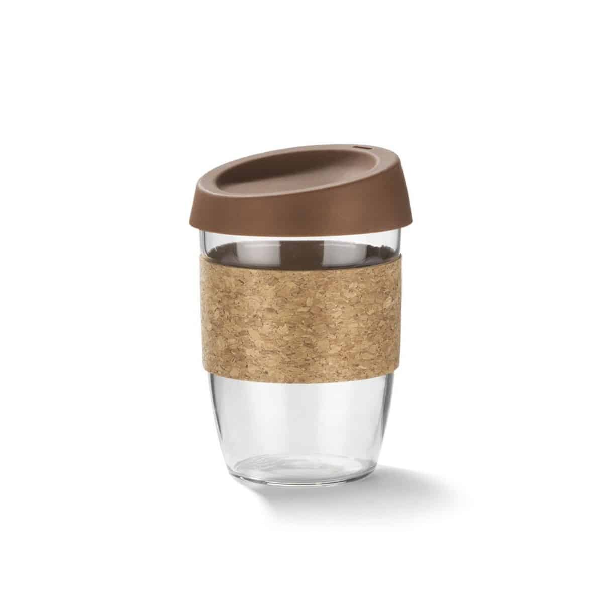 Kubek szklany SKLO 380 ml - brązowy