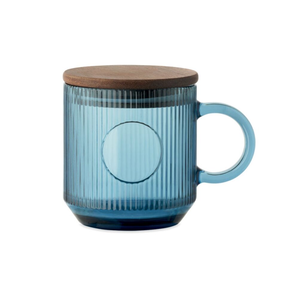 Kubek szklany prążkowany 300ml VITRIO MUG mo2752-23