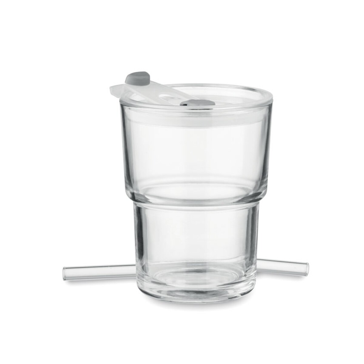 Szklany kubek ze słomką 400ml SIP mo2502-22-back