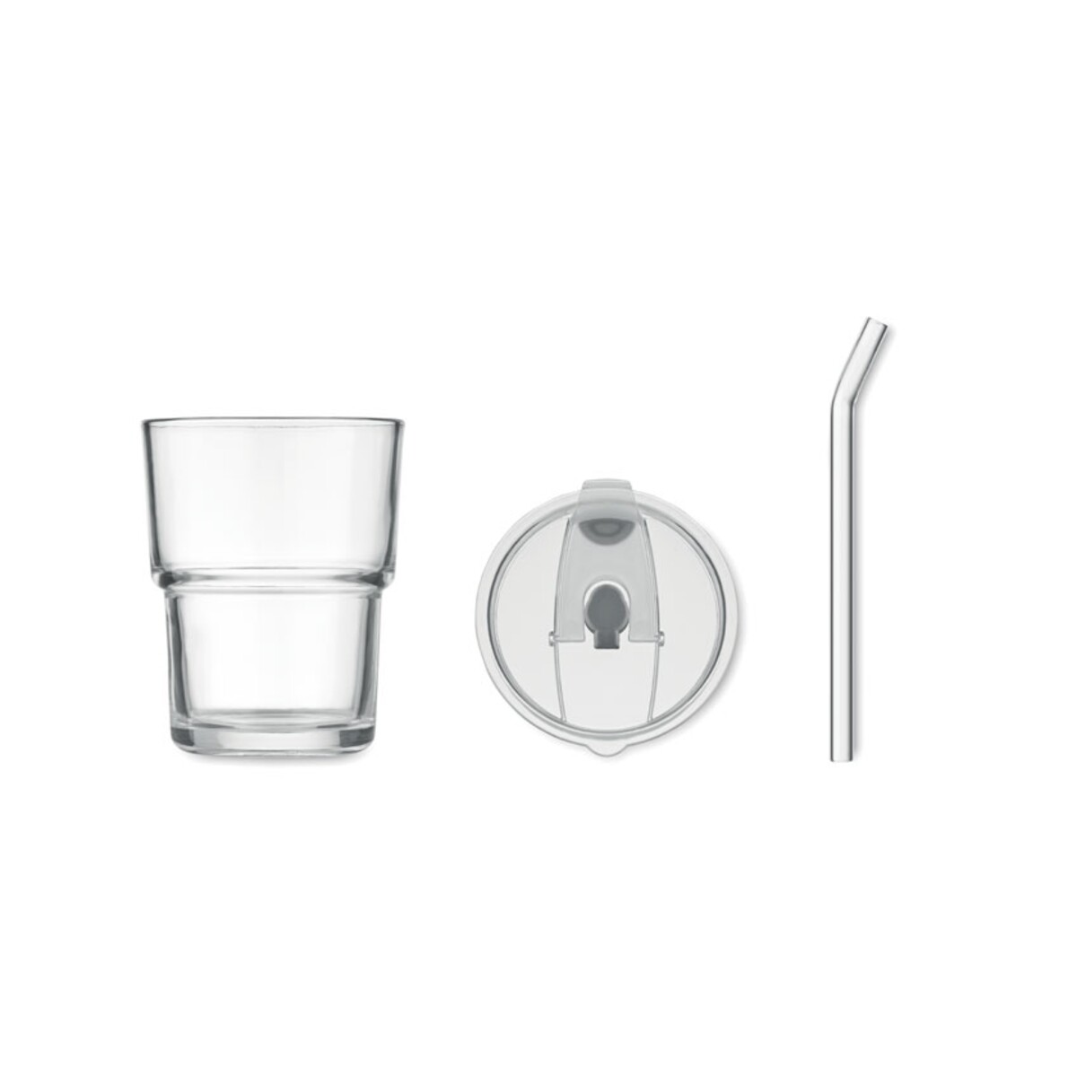 Szklany kubek ze słomką 400ml SIP mo2502-22-open