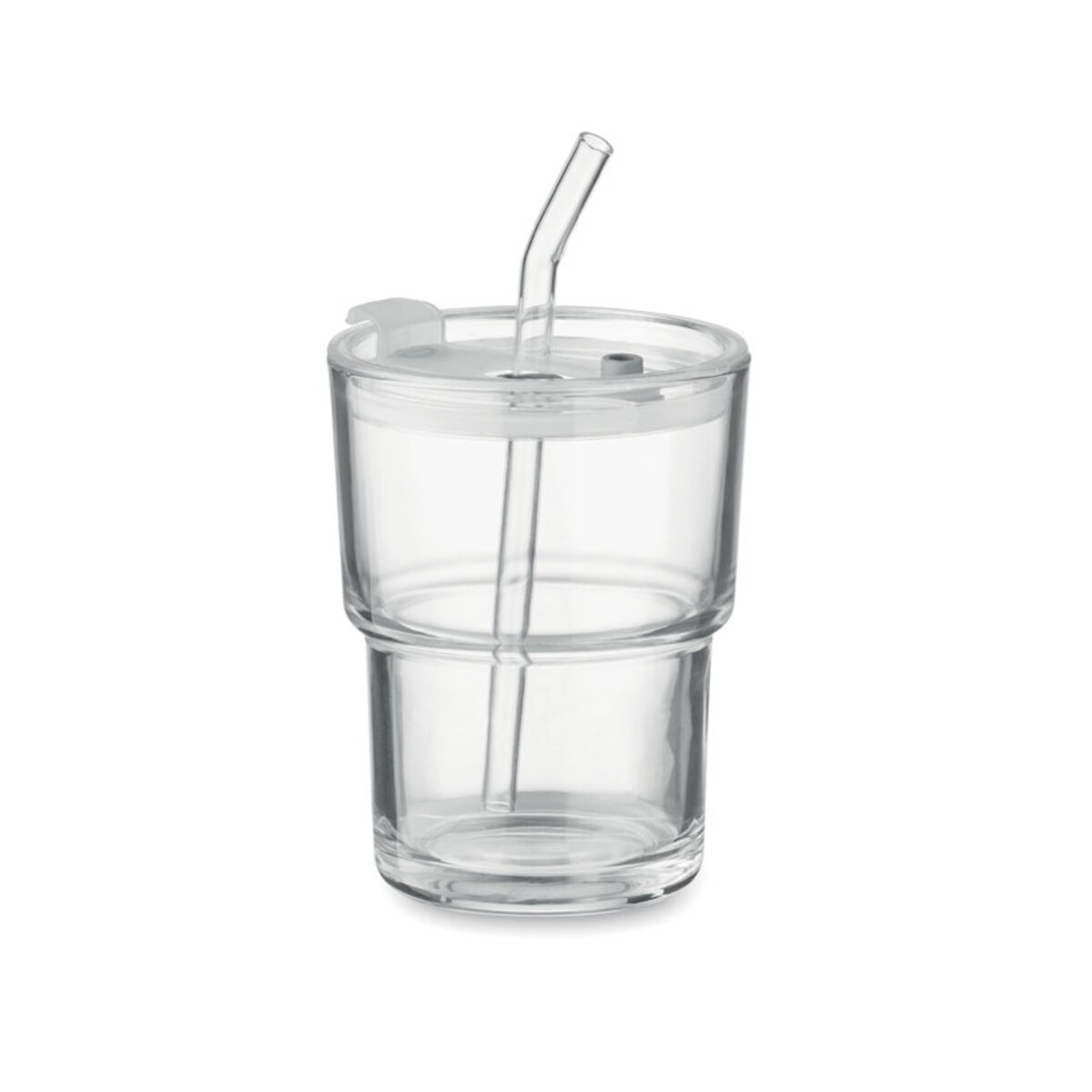 Szklany kubek ze słomką 400ml SIP mo2502-22